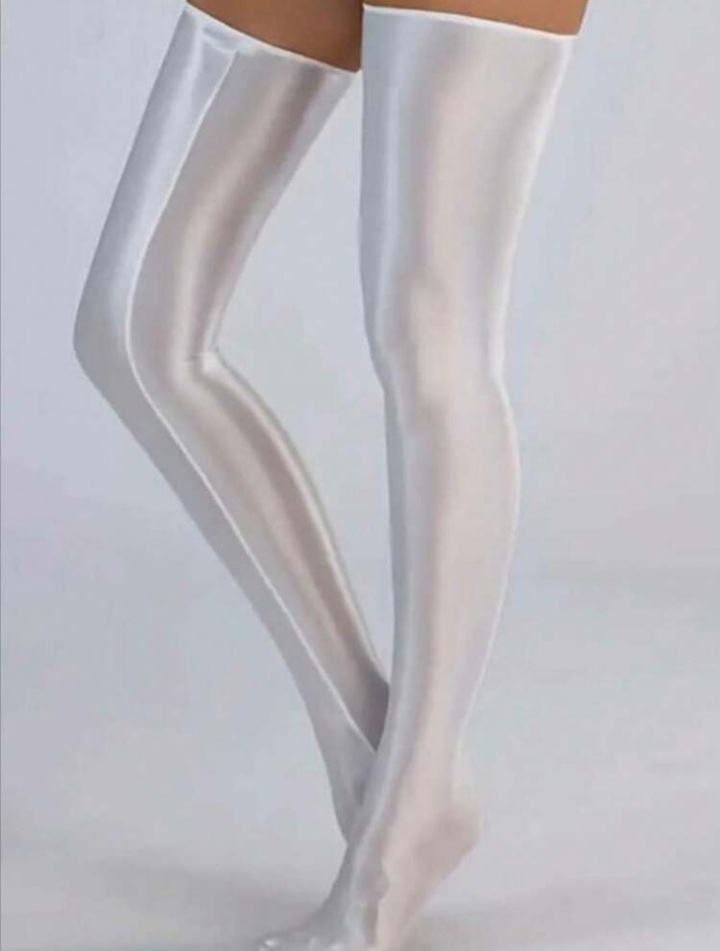 Women’s Black Glossy Thigh-High Patent Look Boots with Transparent High Heel